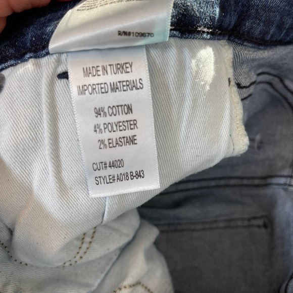 AGOLDE Sophie Crop Mid Wash Distressed Jeans Sz 26 - Picture 15 of 16